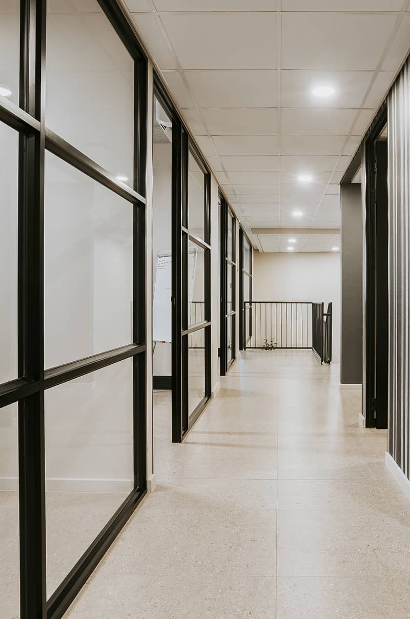 Office corridor at Yucca Packaging.