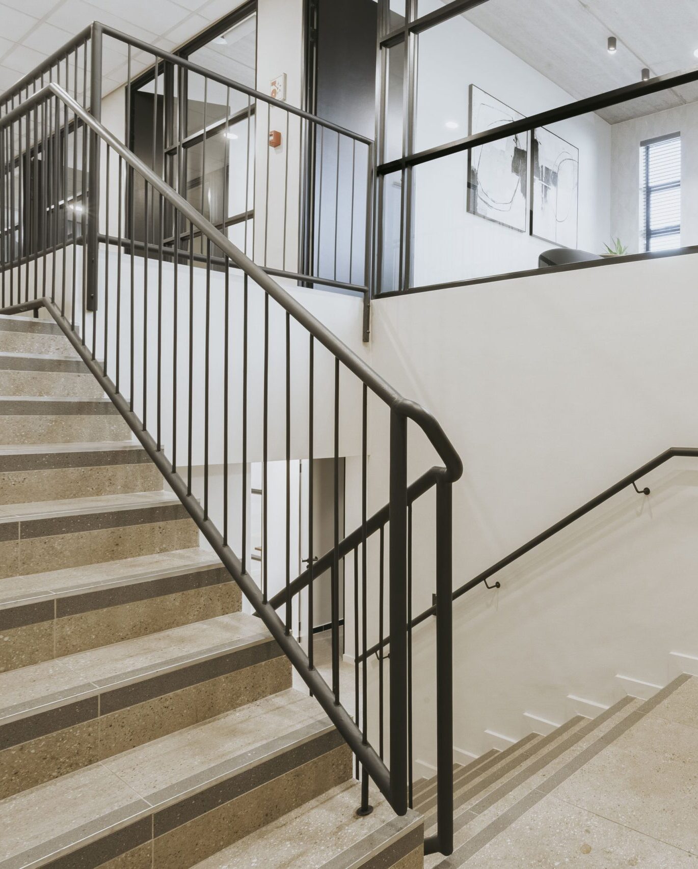 Stairwell at Yucca Packaging.
